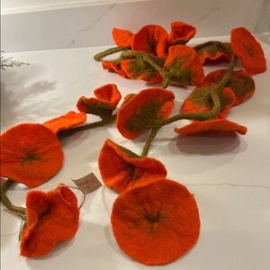 Felted Wool Floral Scarf  -  Handmade - NEW